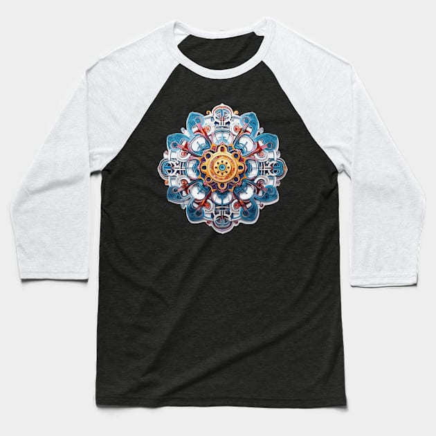 Circuit Mandala - Music production Baseball T-Shirt by Cosmic Status